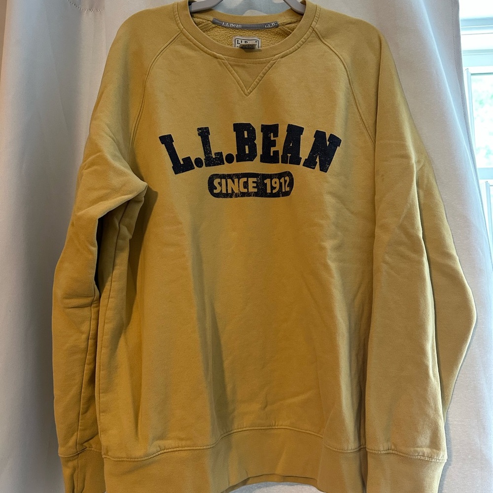 L.L. Bean Men's Mustard Crewneck Sweater